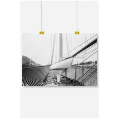Постер на стену для интерьера Postermarkt Черно белая фотография корабля №2, размер 40х50 см, постеры картины для интерьера в тубусе