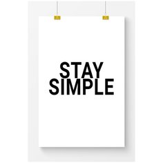 Постер на стену для интерьера Postermarkt Мотивация Stay simple, размер 40х50 см, постеры картины для интерьера в тубусе