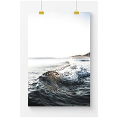 Постер на стену для интерьера Postermarkt Волна №2, размер 60х90 см, постеры картины для интерьера в тубусе