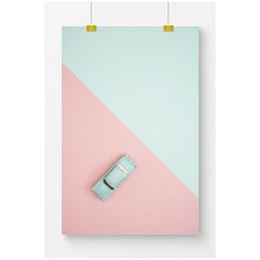 Постер на стену для интерьера Postermarkt Мятно розовый №2, размер 70х100 см, постеры картины для интерьера в тубусе