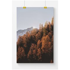 Постер на стену для интерьера Postermarkt Природа осенью в горах №1, размер 60х90 см, постеры картины для интерьера в тубусе