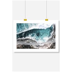 Постер на стену для интерьера Postermarkt Море с высоты птичьего полета №8, размер 50х70 см, постеры картины для интерьера в тубусе