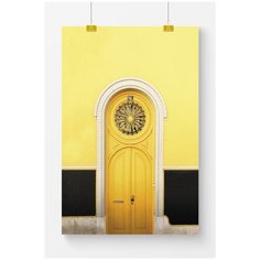 Постер на стену для интерьера Postermarkt Желтая дверь, размер 60х90 см, постеры картины для интерьера в тубусе