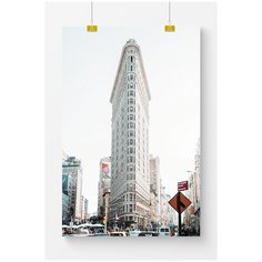 Постер на стену для интерьера Postermarkt Флэтайрон билдинг, размер 60х90 см, постеры картины для интерьера в тубусе