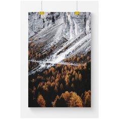 Постер на стену для интерьера Postermarkt Природа осенью в горах №3, размер 40х50 см, постеры картины для интерьера в тубусе