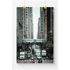 Постер на стену для интерьера Postermarkt Город №2, размер 60х90 см, постеры картины для интерьера в тубусе