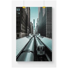 Постер на стену для интерьера Postermarkt Город №4, размер 60х90 см, постеры картины для интерьера в тубусе