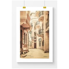 Постер на стену для интерьера Postermarkt Старая улица №1, размер 50х70 см, постеры картины для интерьера в тубусе