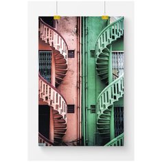 Постер на стену для интерьера Postermarkt Лестницы, размер 40х50 см, постеры картины для интерьера в тубусе