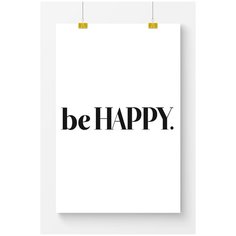 Постер на стену для интерьера Postermarkt Мотивация Be happy, размер 40х50 см, постеры картины для интерьера в тубусе
