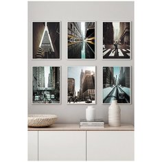 Набор из шести постеров Postermarkt в белых рамках 30х40 см, Набор #37