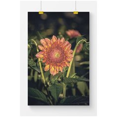 Постер на стену для интерьера Postermarkt Желтый цветок №3, размер 60х90 см, постеры картины для интерьера в тубусе