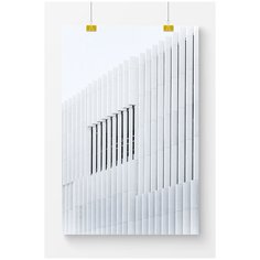 Постер на стену для интерьера Postermarkt Сине белая архитектура №3, размер 70х100 см, постеры картины для интерьера в тубусе