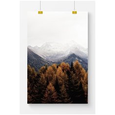 Постер на стену для интерьера Postermarkt Природа осенью в горах №4, размер 70х100 см, постеры картины для интерьера в тубусе