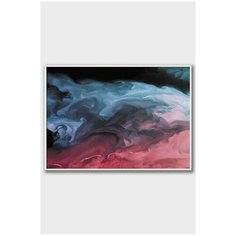 Постер на стену для интерьера Postermarkt Темная абстракция, постер в белой рамке 40х50 см, постеры картины для интерьера в белой рамке