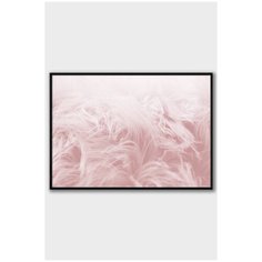 Постер на стену для интерьера Postermarkt Розовый пух, постер в черной рамке 40х50 см, постеры картины для интерьера в черной рамке