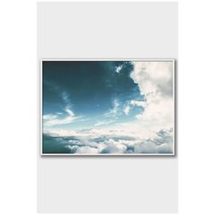Постер на стену для интерьера Postermarkt Небо и облака, постер в белой рамке 40х50 см, постеры картины для интерьера в белой рамке