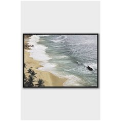 Постер на стену для интерьера Postermarkt Берег моря №8, постер в черной рамке 40х50 см, постеры картины для интерьера в черной рамке