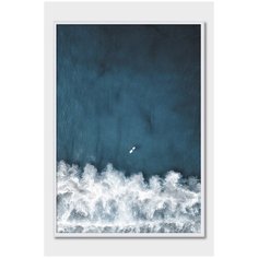 Постер на стену для интерьера Postermarkt Вид на море сверху №1, постер в белой рамке 30х40 см, постеры картины для интерьера в белой рамке
