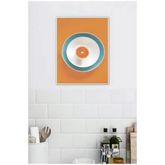 Постер для кухни в белой рамке Postermarkt "Апельсин", 40х50 см