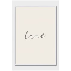 Постер на стену для интерьера Postermarkt Надпись love, постер в белой рамке 30х40 см, постеры картины для интерьера в белой рамке