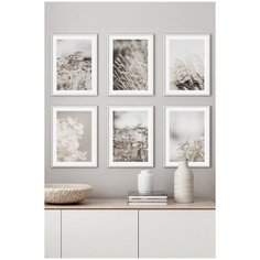 Набор из шести постеров Postermarkt в белых рамках 30х40 см, Набор #41