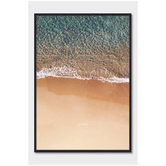 Постер на стену для интерьера Postermarkt Вид на море сверху №5, постер в черной рамке 50х70 см, постеры картины для интерьера в черной рамке
