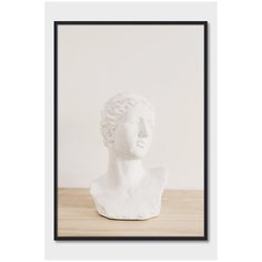 Постер на стену для интерьера Postermarkt Гипсовая голова, постер в черной рамке 50х70 см, постеры картины для интерьера в черной рамке