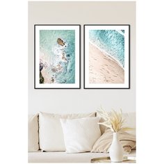 Постеры для интерьера Postermarkt Набор из двух постеров в черных рамках 30х40 см, постеры картины для интерьера в черных рамках, Набор постеров №179