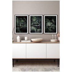 Набор из трех постеров Postermarkt в черных рамках 50х70 см, Набор #20