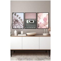 Набор из трех постеров Postermarkt в черных рамках 40х50 см, Набор #17