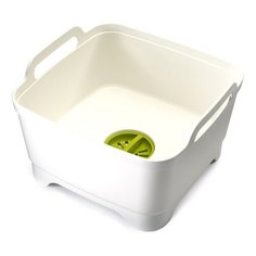 Контейнер для мытья посуды Wash&Drain, бело-зеленый, 85055, Joseph&Joseph
