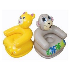 68556 Кресло надувное детское медведь/обезьяна 65*64*74см. 3-8лет Intex