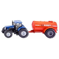 Трактор Siku New Holland с цистерной (1945) 1:50, синий/оранжевый