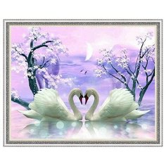WB6444 Алмазная мозаика Paintboy "Нежные лебеди"