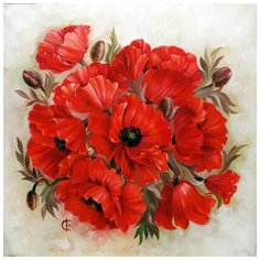 Ag 2445 Алмазная мозаика Гранни "Алые маки"