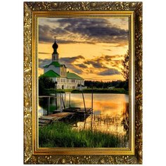 NR-37 Алмазная мозаика Милато "На берегу пруда" Milato