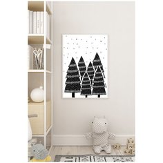 Детский постер в белой рамке Postermarkt "Елки", 40х50 см