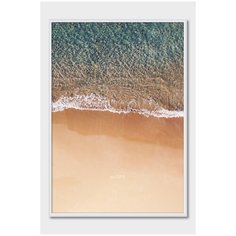 Постер на стену для интерьера Postermarkt Вид на море сверху №5, постер в белой рамке 30х40 см, постеры картины для интерьера в белой рамке