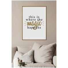 Постер на стену для интерьера Postermarkt Magic, постер в золотой рамке 50х70 см, постеры картины для интерьера в золотой рамке