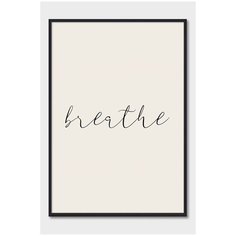 Постер на стену для интерьера Postermarkt Надпись breathe, постер в черной рамке 40х50 см, постеры картины для интерьера в черной рамке