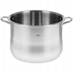 LR02-47 Кастрюля LARA (нерж) 34x25см, 21,8л, капсулир индукц дно, крышка из стали