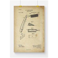 Постер на стену для интерьера Postermarkt Винтажный патент №1, размер 40х50 см, постеры картины для интерьера в тубусе