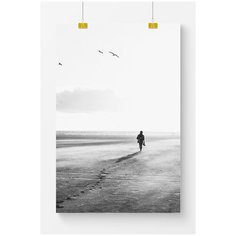 Постер на стену для интерьера Postermarkt Девушка на пляже, размер 40х50 см, постеры картины для интерьера в тубусе