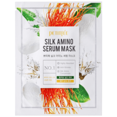 Маска-лифтинг тканевая для лица Petitfee с протеинами шёлка - Silk Amino Serum Mask