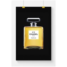 Постер на стену для интерьера Postermarkt Coco Chanel парфюм, размер 40х50 см, постеры картины для интерьера в тубусе