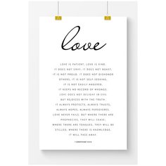 Постер на стену для интерьера Postermarkt Фраза из Библии Love, размер 50х70 см, постеры картины для интерьера в тубусе