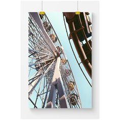 Постер на стену для интерьера Postermarkt Колесо обозрения Санта Моника №2, размер 40х50 см, постеры картины для интерьера в тубусе