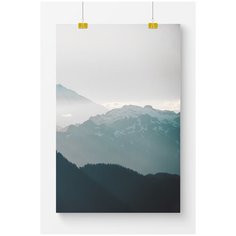 Постер на стену для интерьера Postermarkt Горы №6, размер 60х90 см, постеры картины для интерьера в тубусе
