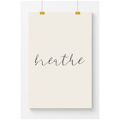 Постер на стену для интерьера Postermarkt Мотивация Breath, размер 50х70 см, постеры картины для интерьера в тубусе